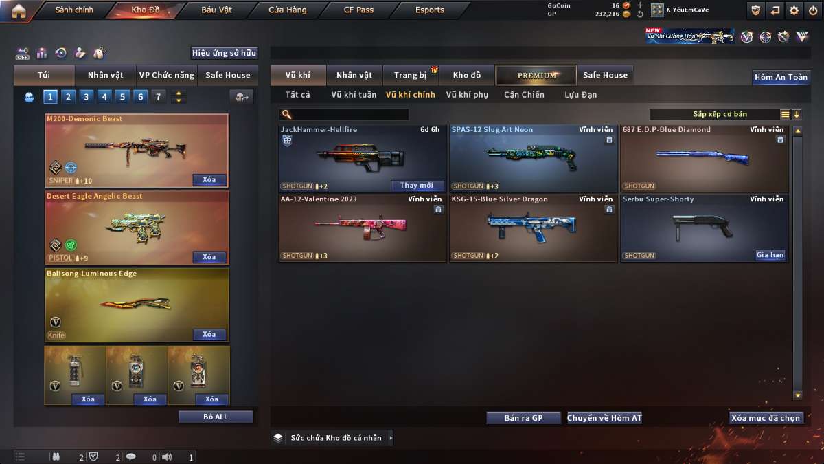 shop acc cf uy tin gia re
